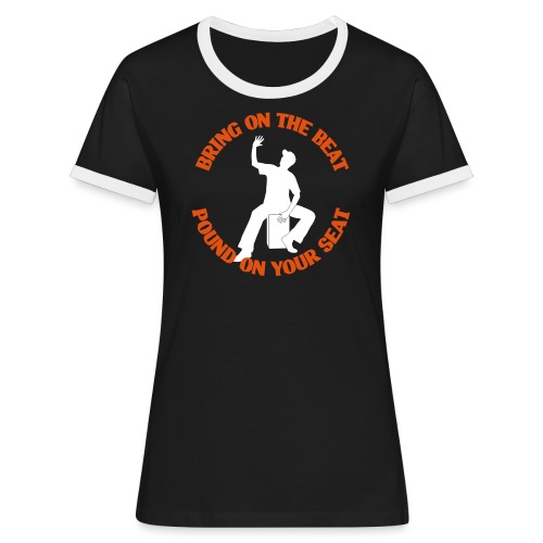 Cajon - Bring on the Beat - Frauen Kontrast-T-Shirt