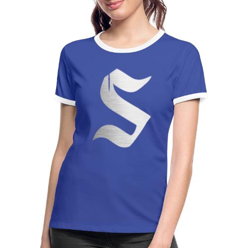 Logo【Ｓ】 - T-shirt contrasté Femme