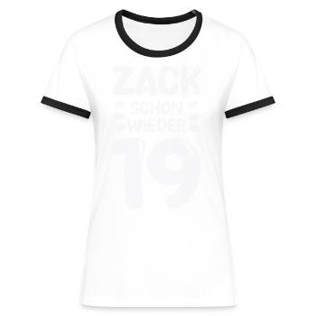 Zack 19 encore ! Anniversaire - T-shirt contrasté Femme - bleu/blanc - Devant