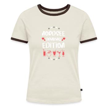 Équipe de consommation de la mer du Nord - T-shirt contrasté Femme - bleu/blanc - Devant