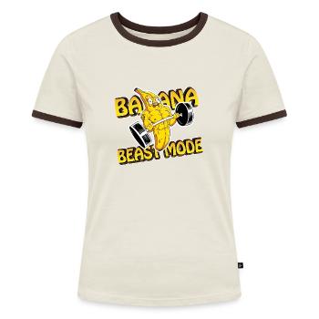 Cadeau d’entraînement en mode Bête - T-shirt contrasté Femme - bleu/blanc - Devant