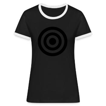 frapper - T-shirt contrasté Femme - noir/blanc - Devant - Selfina (174cm)
