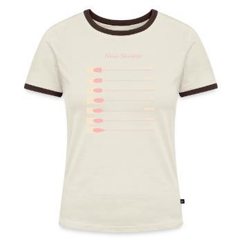 nail shapes - Women's Ringer T-Shirt - blue/white - Front