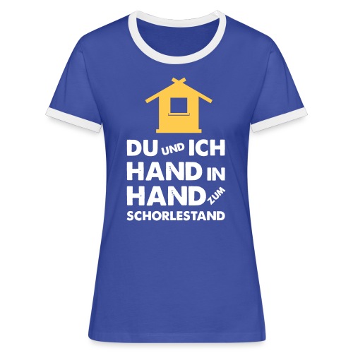 Hand in Hand zum Schorlestand / Gruppenshirt - Frauen Kontrast-T-Shirt