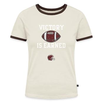 La victoire se gagne - Football - T-shirt contrasté Femme - bleu/blanc - Devant