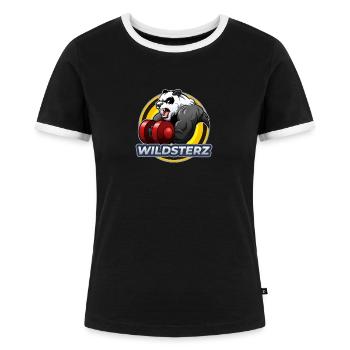 Wildsterz - Panda - T-shirt contrasté Femme - noir/blanc - Devant - Selfina (174cm)