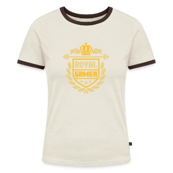 Royal Gamer (blason) - T-shirt contrasté Femme - bleu/blanc - Devant