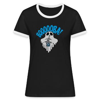 Booba Bubble Tea Spirit - T-shirt contrasté Femme - noir/blanc - Devant - Selfina (174cm)