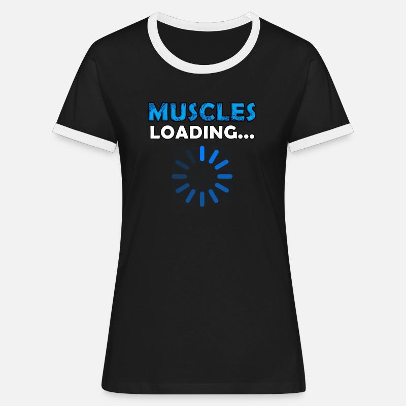 Muscles Loading - Women's Ringer T-Shirt - black/white