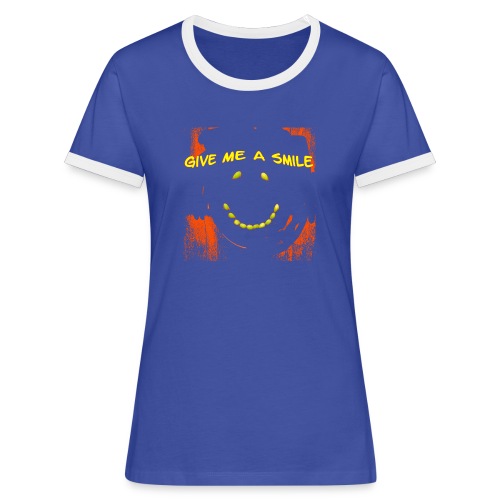 Give Me A Smile - Frauen Kontrast-T-Shirt