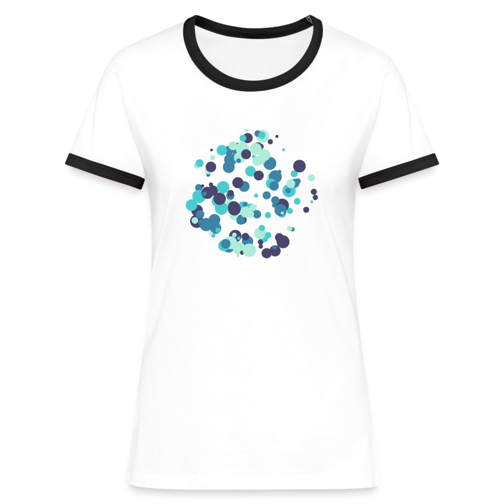 Energie subtile – T-shirt contrasté Femme blanc/noir