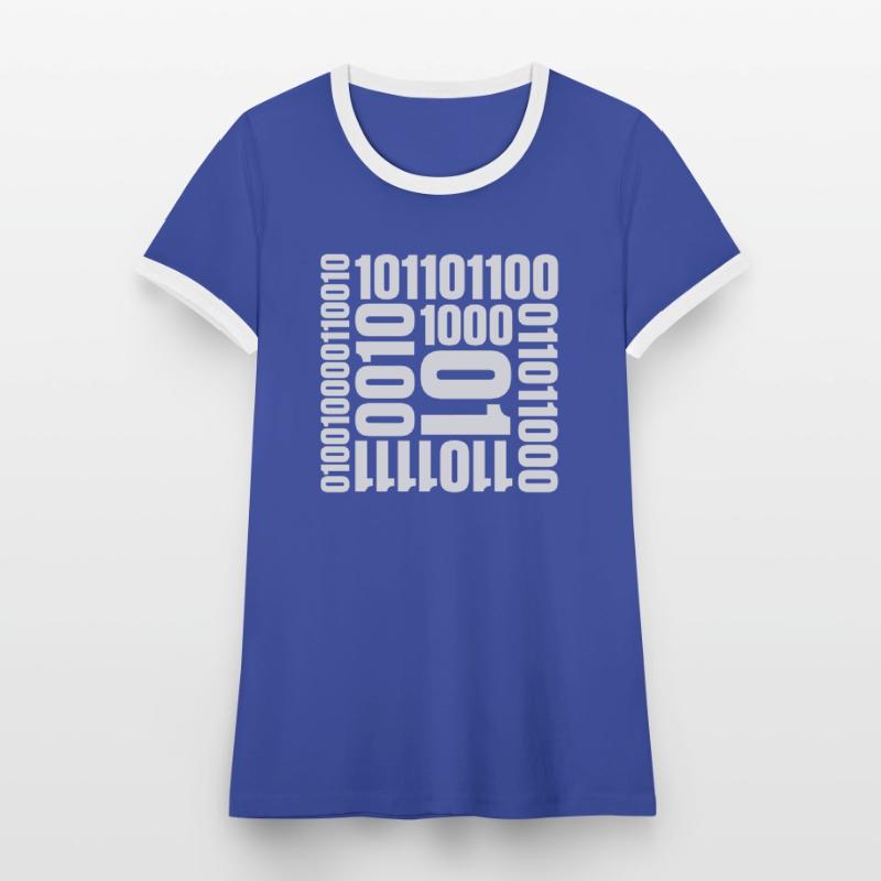 Binary Code Program Language Women's Ringer T-Shirt