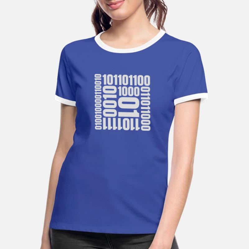 Binary Code Program Language Women's Ringer T-Shirt