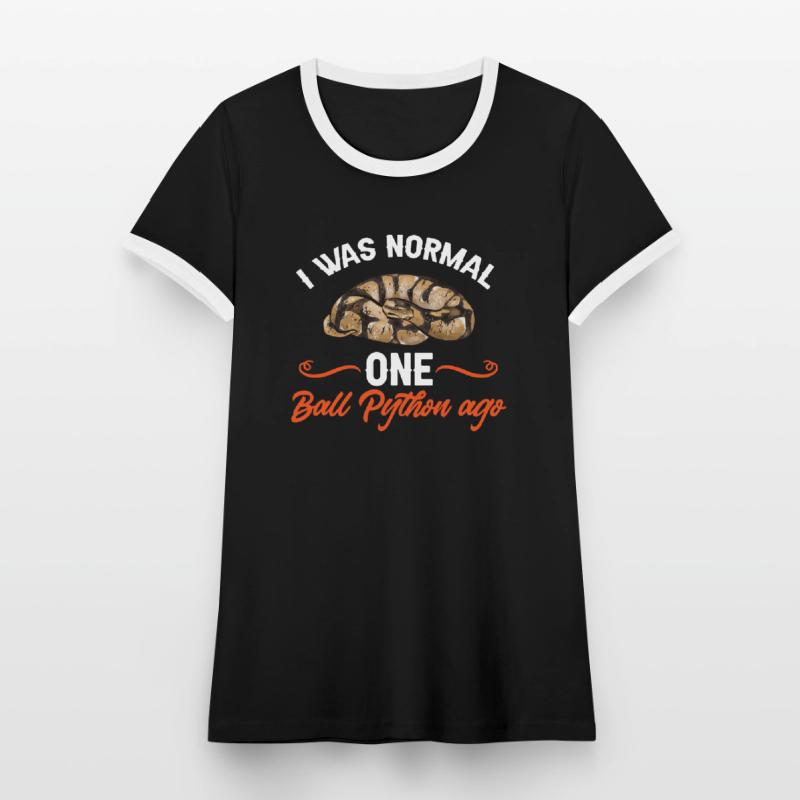 Ball Python Snake King Python T-shirt contrasté Femme