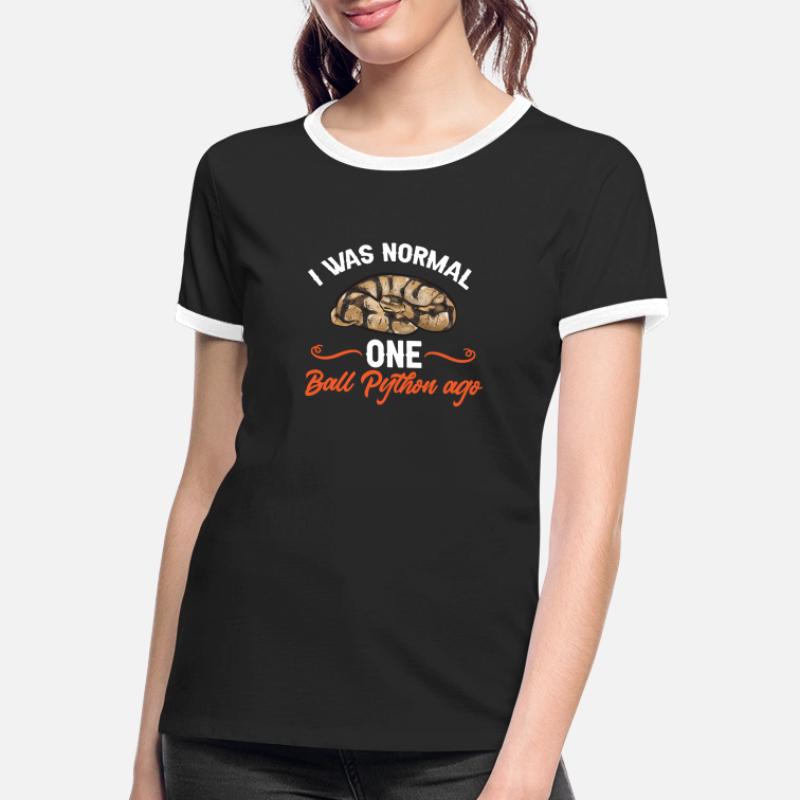 Ball Python Snake King Python T-shirt contrasté Femme