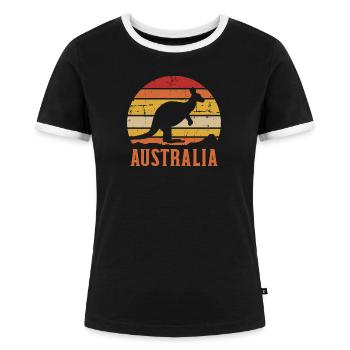 Australie - T-shirt contrasté Femme - noir/blanc - Devant - Selfina (174cm)
