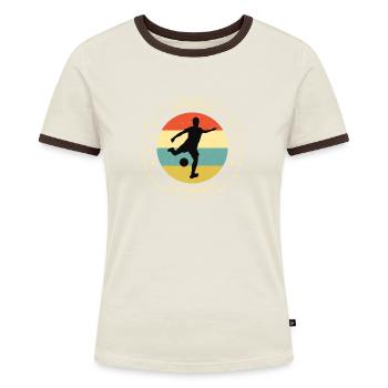 Football - Fußball - Fútbol - Calcio - Foot - Cool - Frauen Kontrast-T-Shirt - Blau/Weiß - Vorne