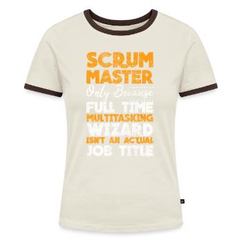 Scrock Master Developer Docker Container Git Touch - T-shirt contrasté Femme - bleu/blanc - Devant