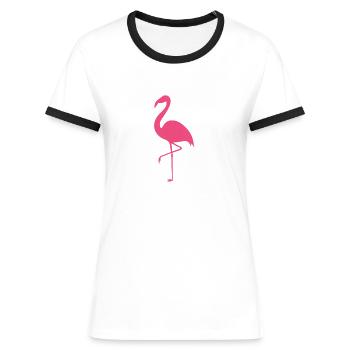 Flamant - T-shirt contrasté Femme - bleu/blanc - Devant