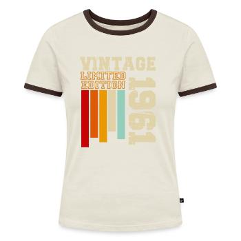 1961 - Women's Ringer T-Shirt - blue/white - Front