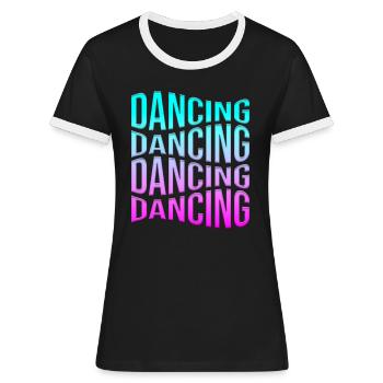 Danser - T-shirt contrasté Femme - noir/blanc - Devant - Selfina (174cm)