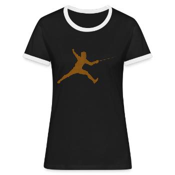 Escrime - T-shirt contrasté Femme - noir/blanc - Devant - Selfina (174cm)