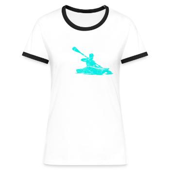 Ramer - T-shirt contrasté Femme - bleu/blanc - Devant