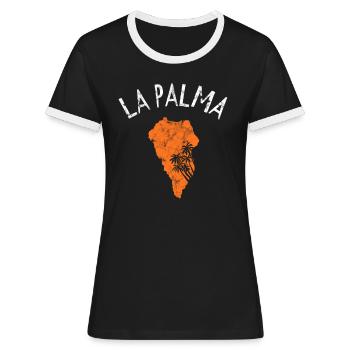 La Palma - Vrouwen contrastshirt - zwart/wit - Voor - Selfina (174cm)