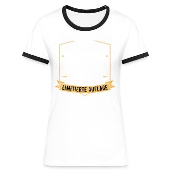 57. Geburtstag Mai Jahrgang 1966 Vintage - Frauen Kontrast-T-Shirt - Blau/Weiß - Vorne