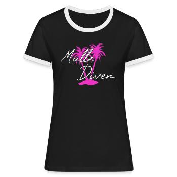 Malle Divas - T-shirt contrasté Femme - noir/blanc - Devant - Selfina (174cm)