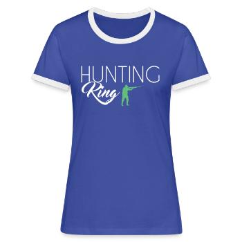 Roi de la chasse - T-shirt contrasté Femme - bleu/blanc - Devant