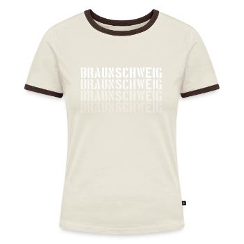 Braunschweig - T-shirt contrasté Femme - bleu/blanc - Devant