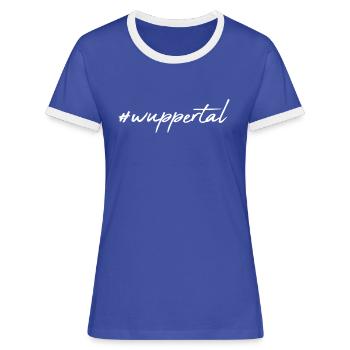 Wuppertal - Women's Ringer T-Shirt - blue/white - Front