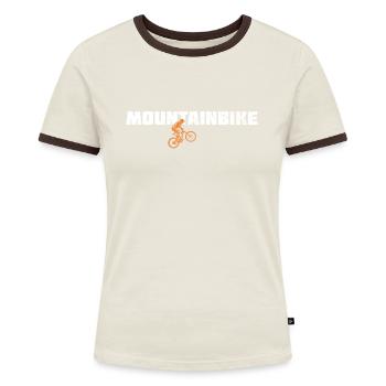 Mountain bike - Women's Ringer T-Shirt - blue/white - Front