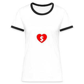 La stratégie des investisseurs - T-shirt contrasté Femme - bleu/blanc - Devant