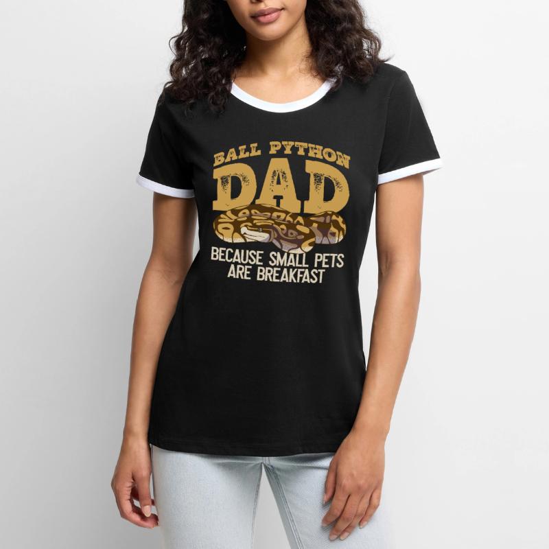 Boule de banane Python Papa Königspython Besitzer T-shirt contrasté Femme