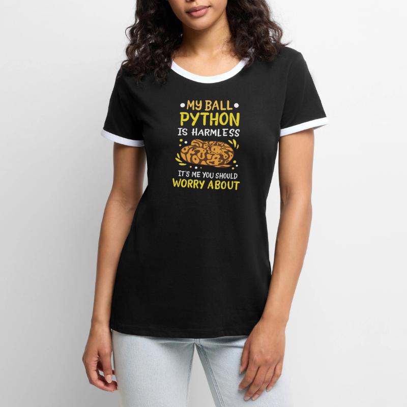 Ball Python Frauen Kontrast-T-Shirt