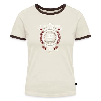 33. Geburtstag Whiskey Whisky - Frauen Kontrast-T-Shirt - Blau/Weiß - Vorne