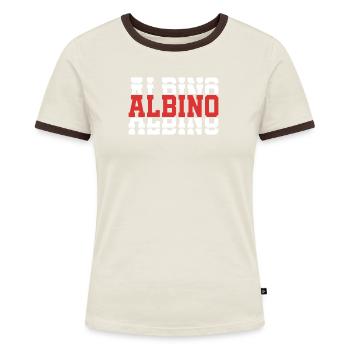 t-shirt albinos t-shirt idée cadeau texte empilé - T-shirt contrasté Femme - bleu/blanc - Devant