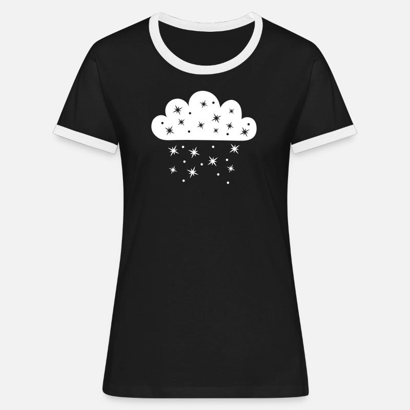 Cloud Starfall - Women's Ringer T-Shirt - black/white
