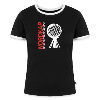 Nordkap - Frauen Kontrast-T-Shirt - Schwarz/Weiß - Vorne - Selfina (174cm)