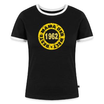 1962 - T-shirt contrasté Femme - noir/blanc - Devant - Selfina (174cm)