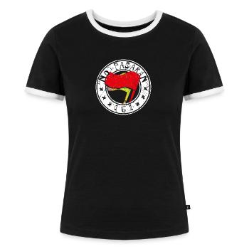 no pasaran 161 - Frauen Kontrast-T-Shirt - Schwarz/Weiß - Vorne - Selfina (174cm)