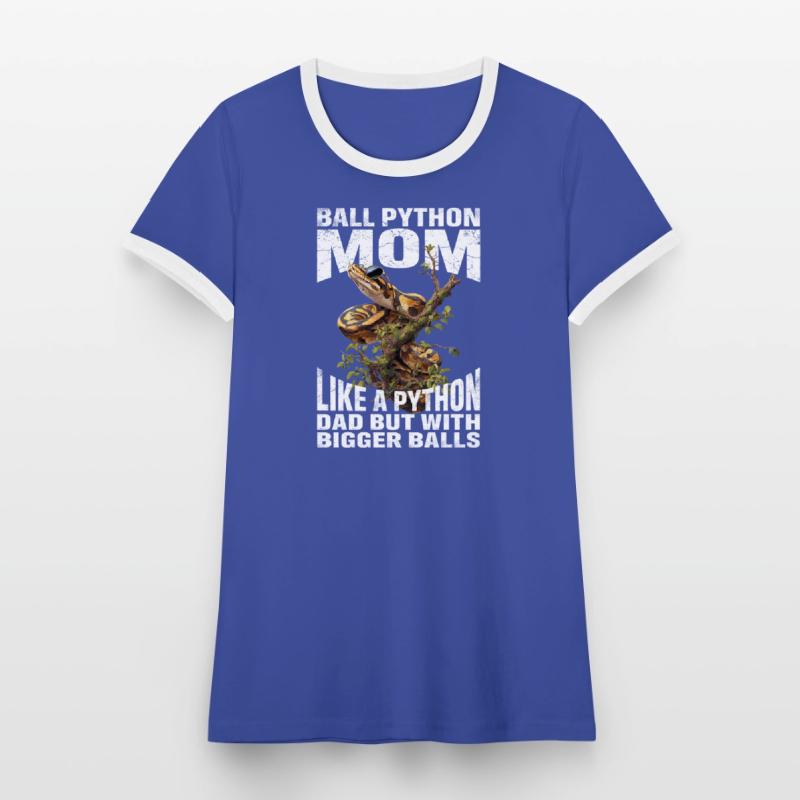 Maman Python roi Maman Serpents Terrarium Python T-shirt contrasté Femme