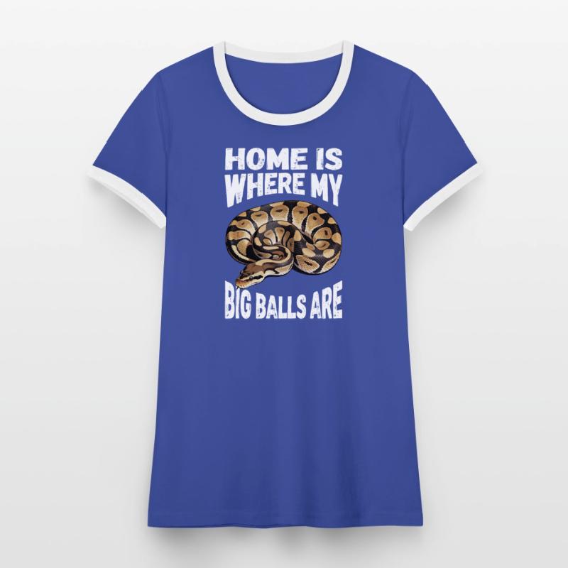 Python roi Serpents Amateurs de terrarium Python T-shirt contrasté Femme