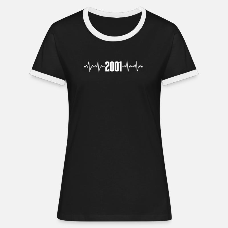 Awaiting design upload - Women's Ringer T-Shirt - black/white