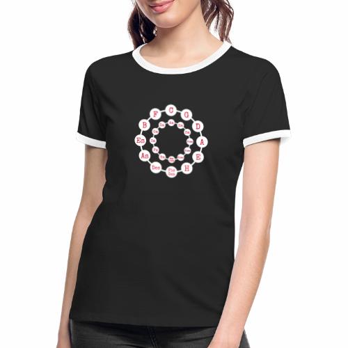 Quintenzirkel - Frauen Kontrast-T-Shirt