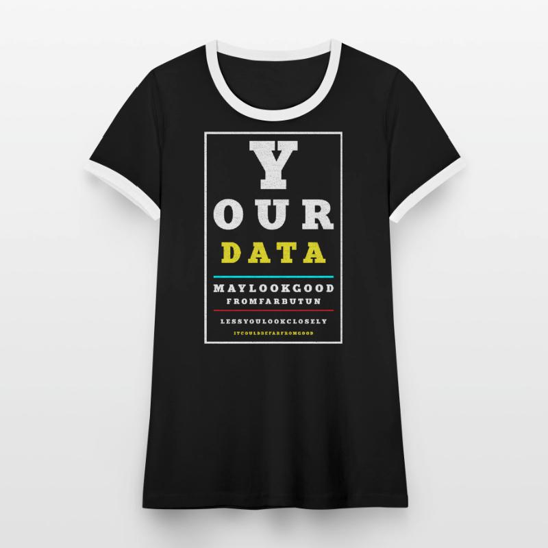 Data Analytics Data Engineering Funny Data Women's Ringer T-Shirt