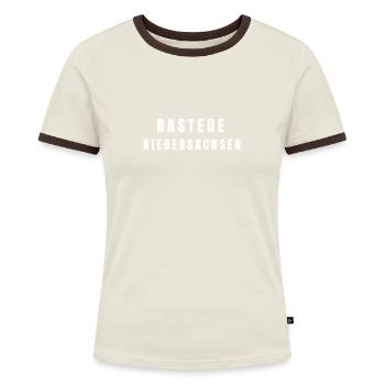 Rastede, Basse-Saxe - T-shirt contrasté Femme - bleu/blanc - Devant