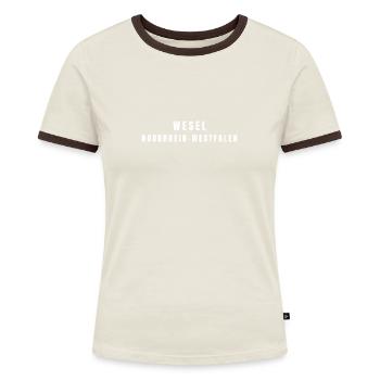 Wesel, Rhénanie-du-Nord-Westphalie - T-shirt contrasté Femme - bleu/blanc - Devant